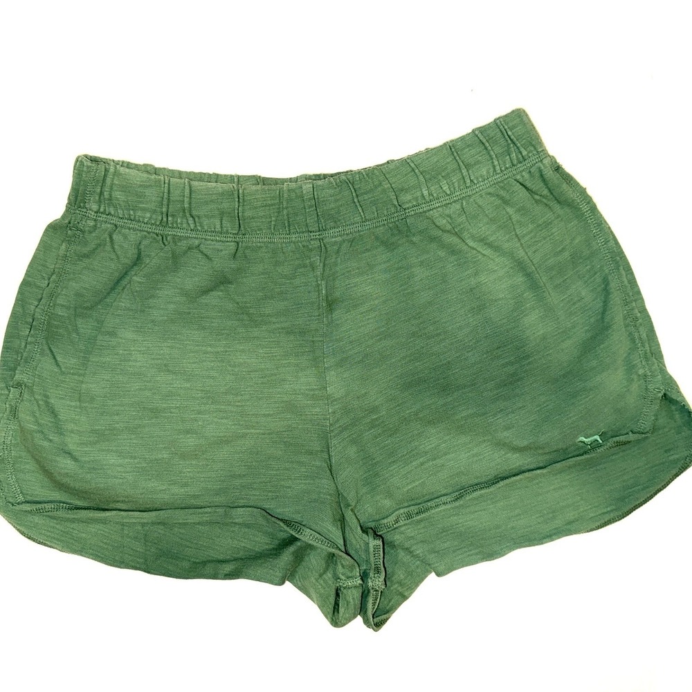 PINK Victoria's Secret Women's Lounge Shorts Green Dolphin Hem Elastic Waist L